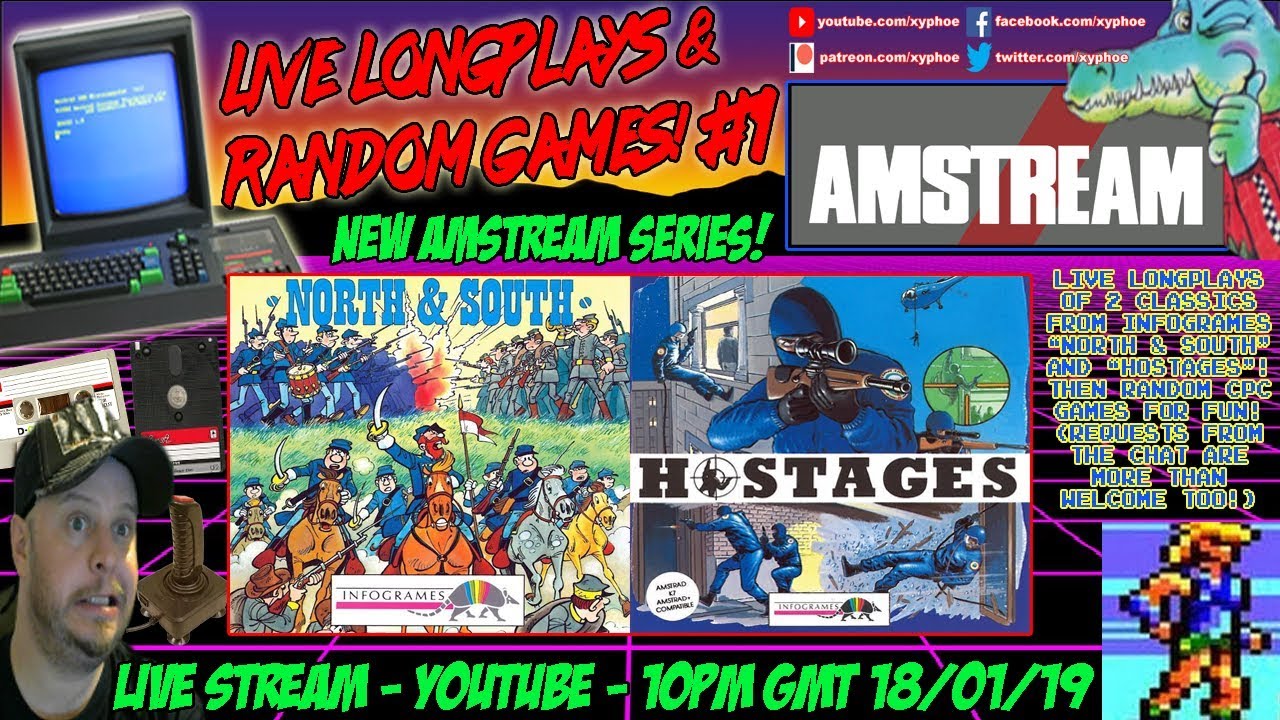 [AMSTRAD CPC] Live Longplays & Random Games #1 - 