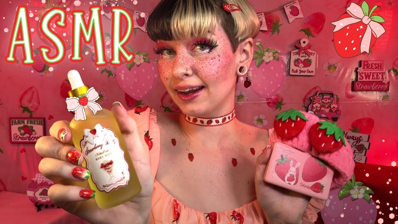 EVERYTHING Strawberry Makeover! FIXED!🍓 ASMR Soft Spoken Roleplay for Sleep and Seasonal Vibes