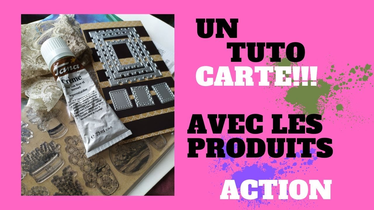 #{tuto} carte avec du matériel de chez Action et récup