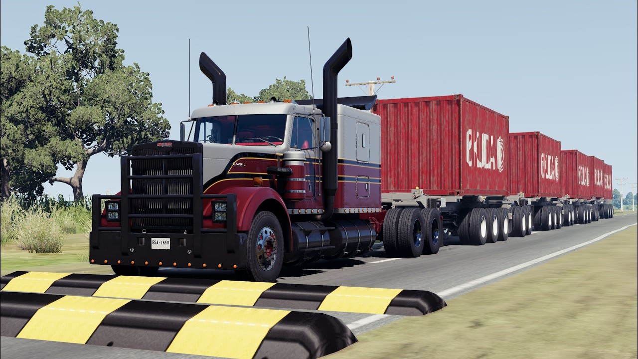 Trucks vs Speed Bumps SPECIAL #33 | BeamNG Drive - Long Video |🤜 Truck &Too