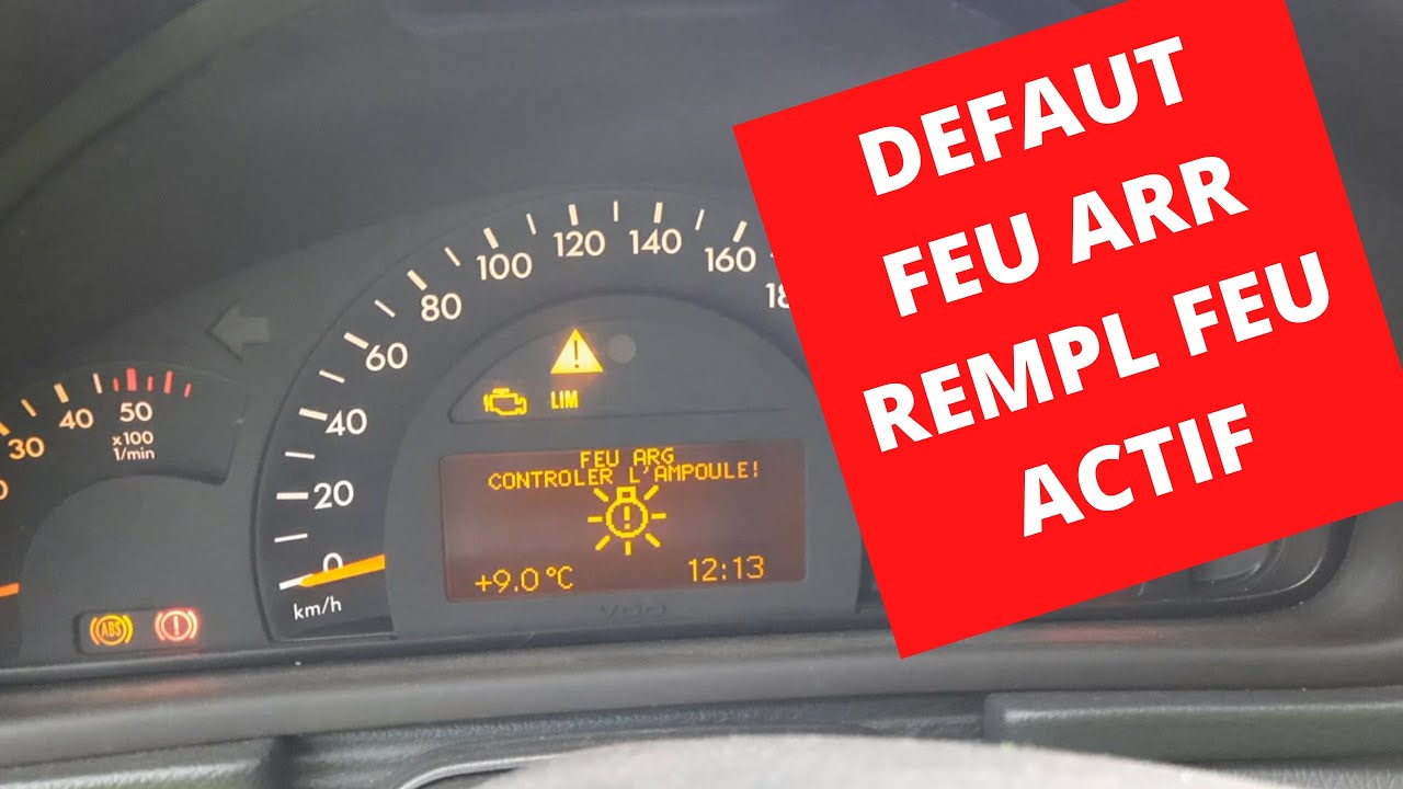 🚗🚐🚘DEFAUT FEUX ARRIERE FEUX REMPL ACTIF