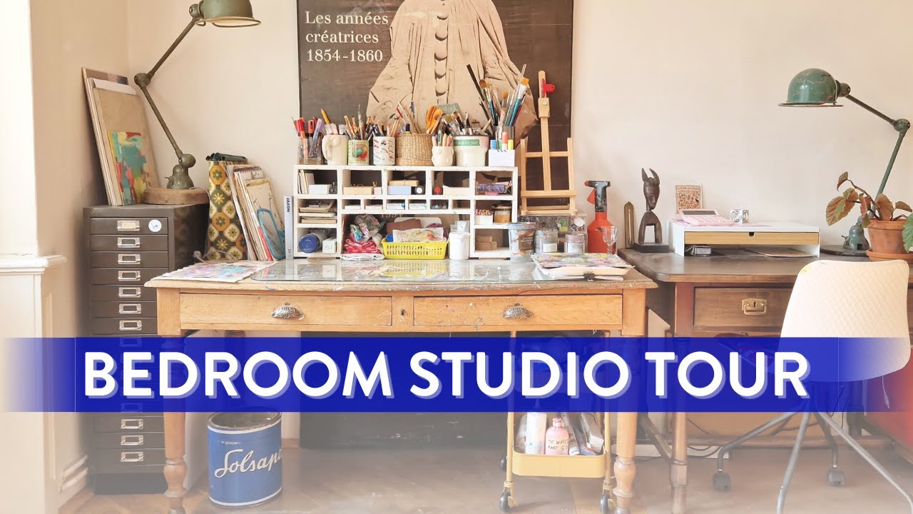 Tour My Bedroom Art Studio — Creative in a Small Space