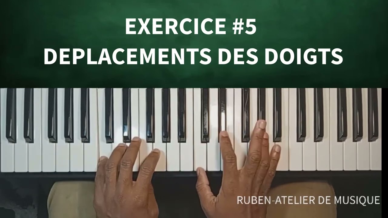 #5 Exercice Piano débutant I Deplacement sur un accord Majeur