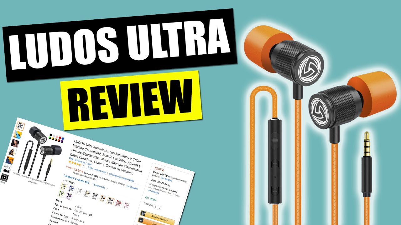 LUDOS ULTRA REVIEW | Los mejores auriculares in ear con cable baratos de Amazon