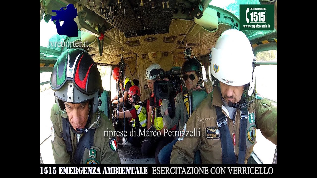 1515 EMERGENZA AMBIENTALE:  ESERCITAZIONE ELICOTTERO CON VERRICELLO