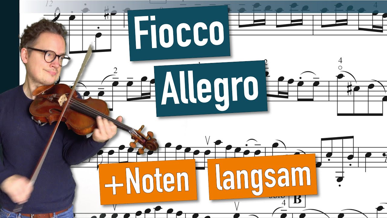 Fiocco Allegro SLOW | VIOLIN SOLO | Violin Sheet Music