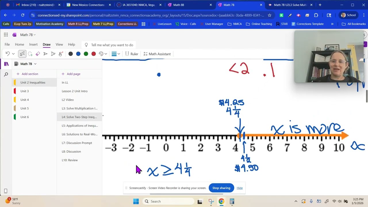 Math 7B U2L4 Solve Two-Step Inequalities