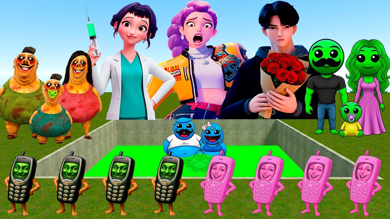 BIG HOLE TOXIC KPOP DEMON HUNTERS, HAMOOD HABIB.EXE, NOKIA SPARTAN KICKING in Garry's Mod!