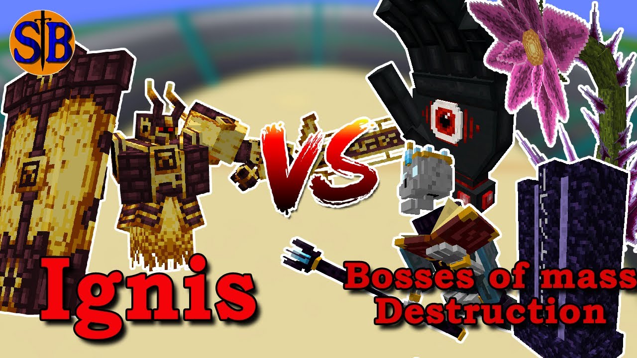 Ignis(L_ender's Cataclysm) vs Bosses of Mass Destruction | Fabric Minecraft Mob Battle