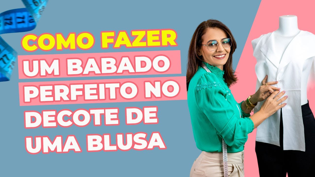 DIY - Babado perfeito no decote de uma blusa -  Janeisa Narciso #costura #diy