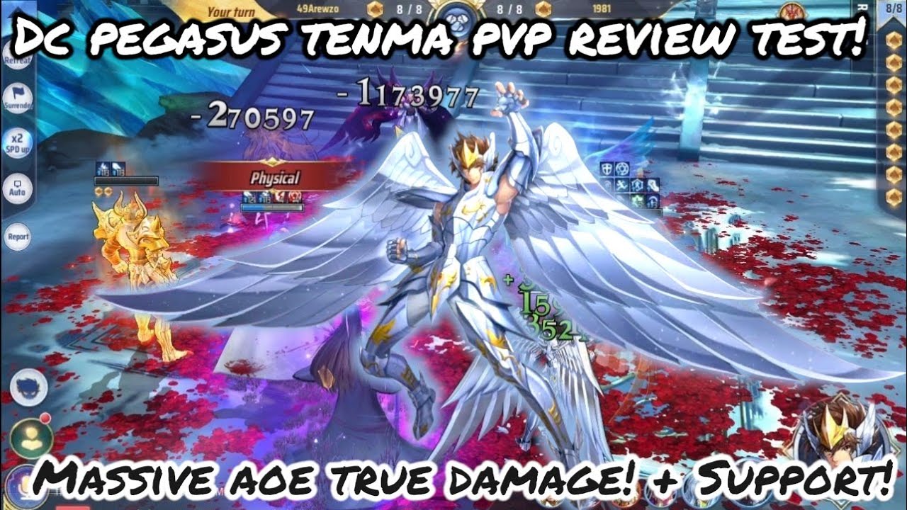 Saint Seiya: Awakening (KOTZ) - DC Pegasus Tenma PvP Review Test! Massive AOE True Damage + Support!