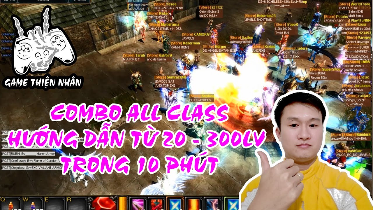 Mu Bless Hay Nhất T&ocirc;i Từng Chơi - Combo All Class - Hướng Dẫn 20Lv - 300Lv Trong 10 Ph&uacute;t