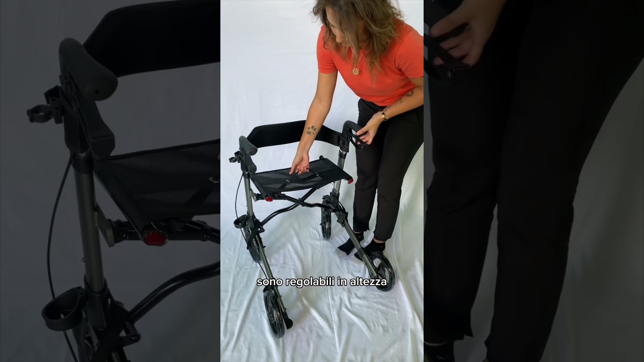 Deambulatore rollator da esterni per anziani