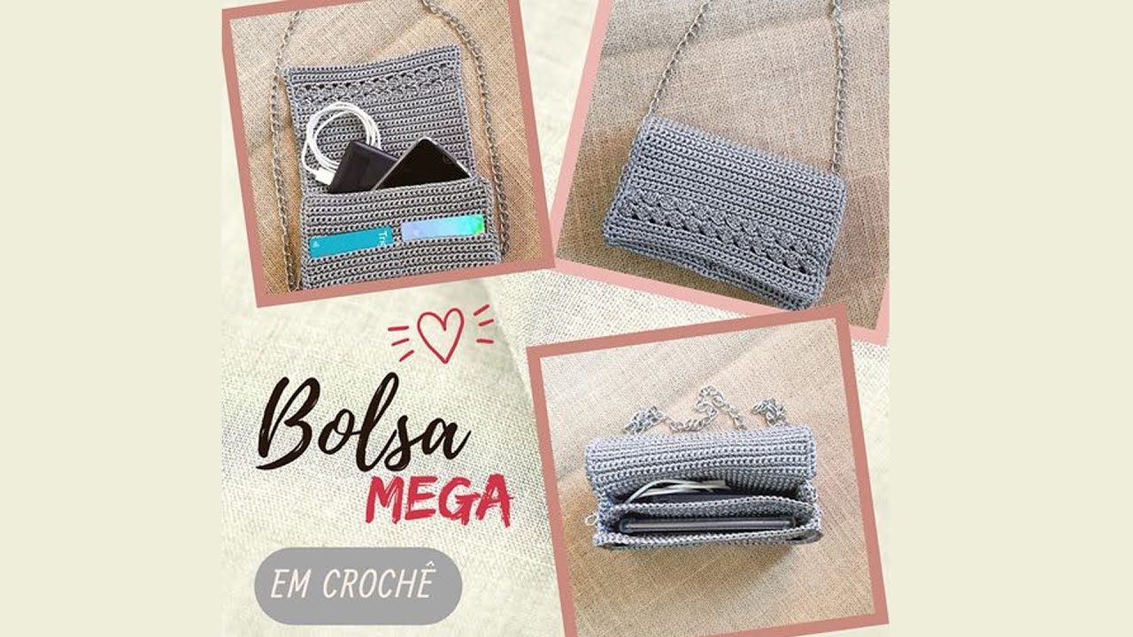 Linha Liza Moda Grossa- Bolsa Carteira  em Crochê