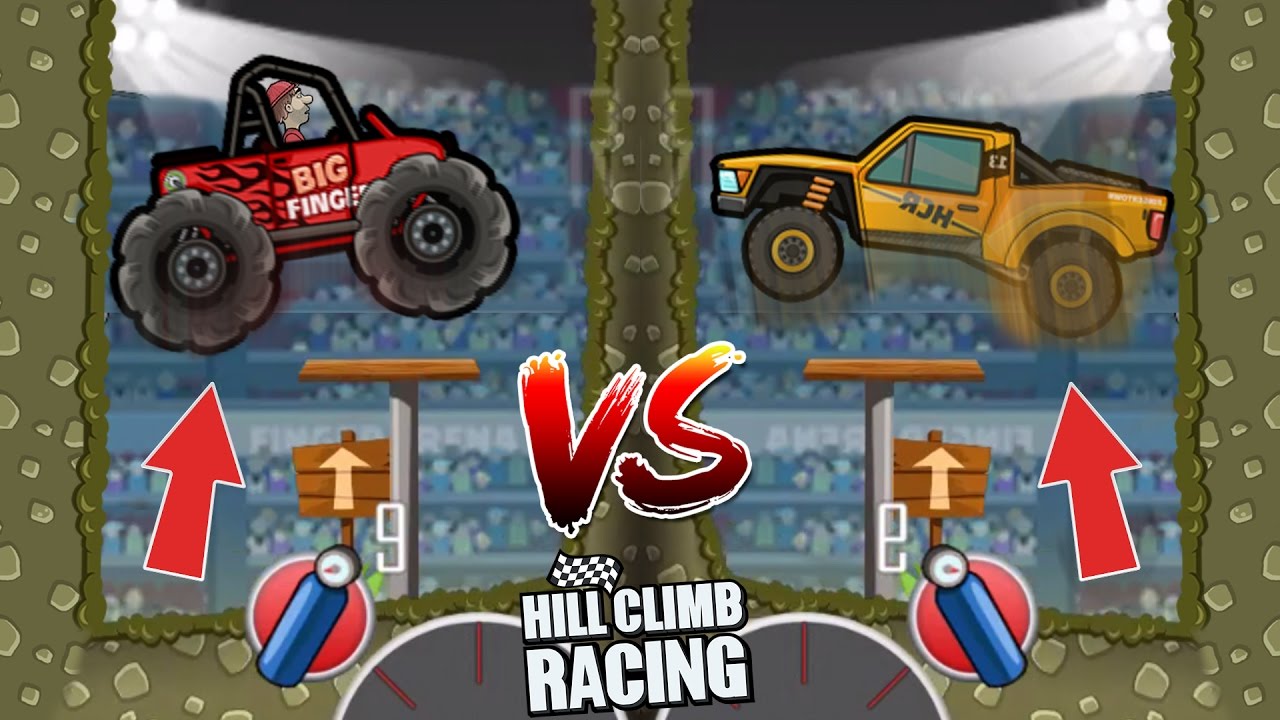 Hill Climb Racing Trophy Truck 💩 VS Big Finger 🏆