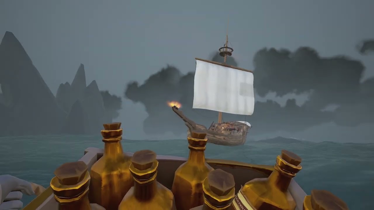 Raiding a shipwreck in sea of thieves (part 3)￼