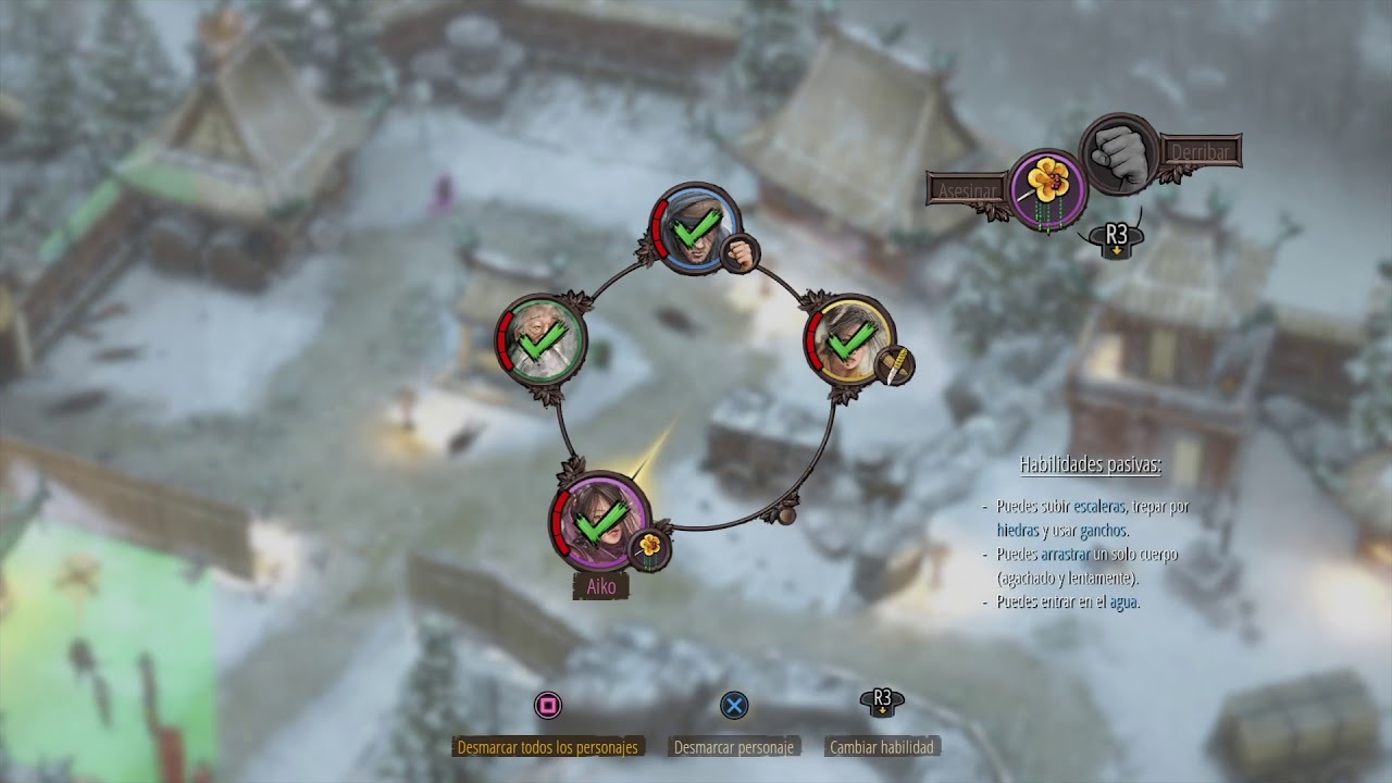 SHADOW TACTICS TROFEO MAESTRÍA TOTAL MISION 10 MONTE TSURU PRISIÓN PS4