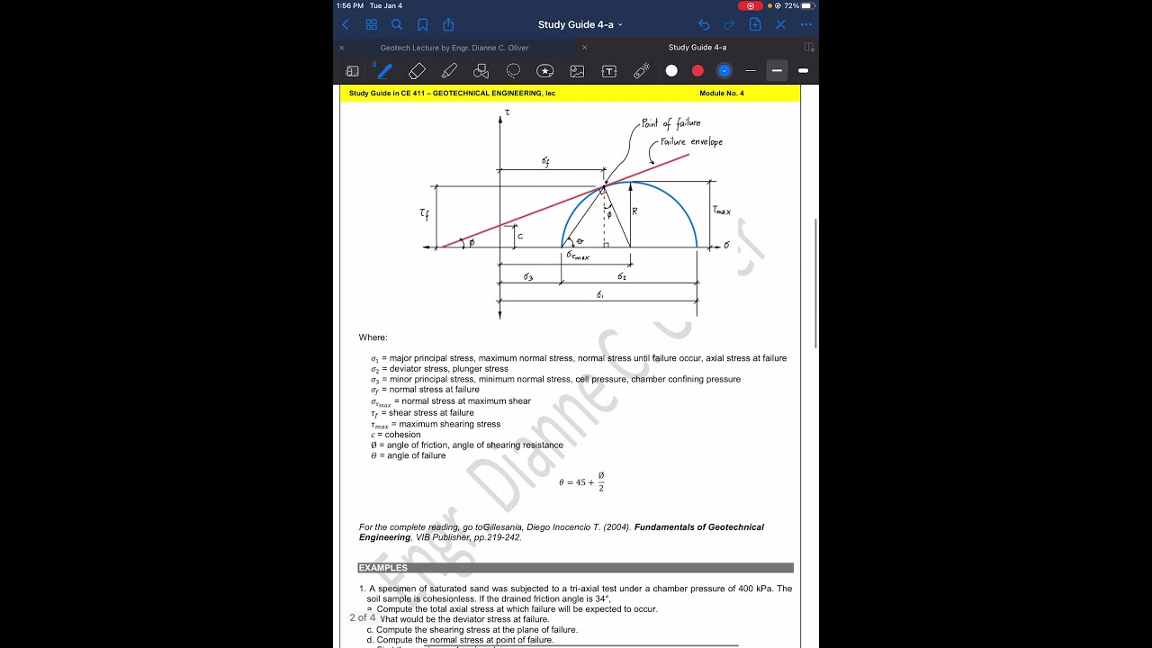 Geotechnical Engineering: Shear Strength of Soil [Solved Sample Problems]