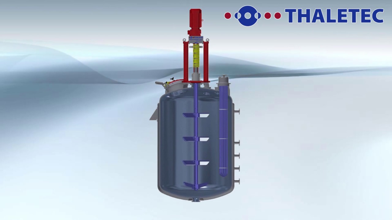 THALTEC Glass-lined reactor with Cross-Arm Agitator and PowerBaffle for maximum heat transfer