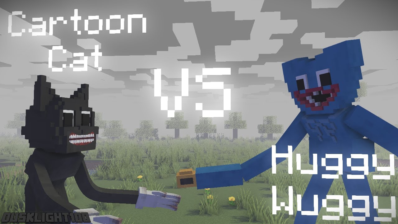 (13+) Huggy Wuggy vs Cartoon Cat (Poppy Playtime vs Trevor Henderson) | Minecraft Animation