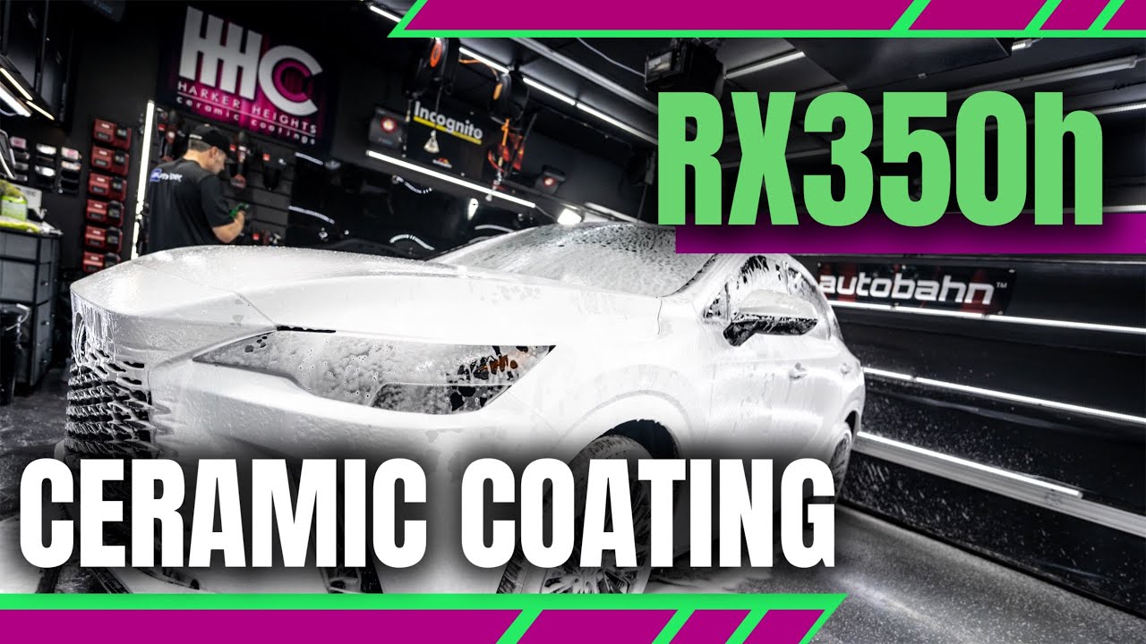 Процесс нанесения керамического покрытия на Lexus RX350h 2023 года | Обслуживание района Копперас...