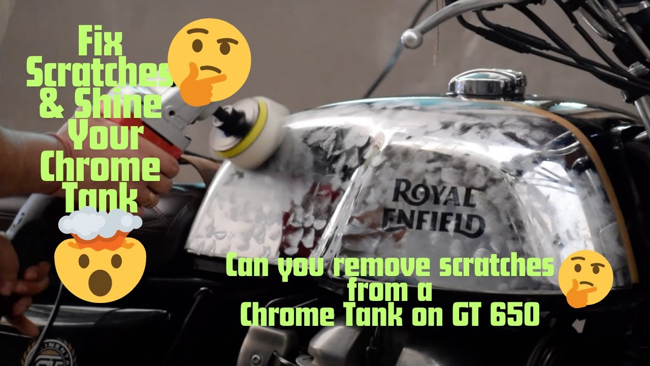 Can You Really Bring Back a Scratched Chrome Tank? #gt650 #chrome #polish #motorcycle #royalenfield