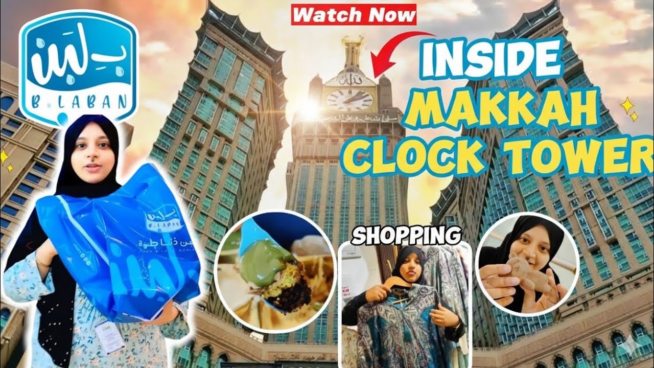 Shopping at Makkah Clock Tower Mall & Viral Dessert at B Laban 🍨 | Makkah Vlog