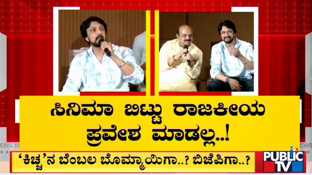 Kiccha Sudeep Says He Will Not Enter Politics | Public TV