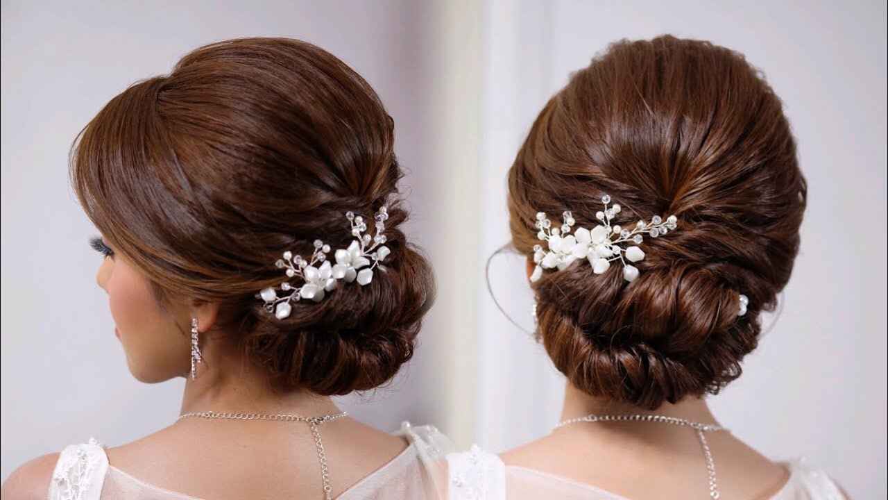 ELEGANT #BRIDAL HAIRSTYLE HAIR #WEDDING #UPDO #TUTORIALS