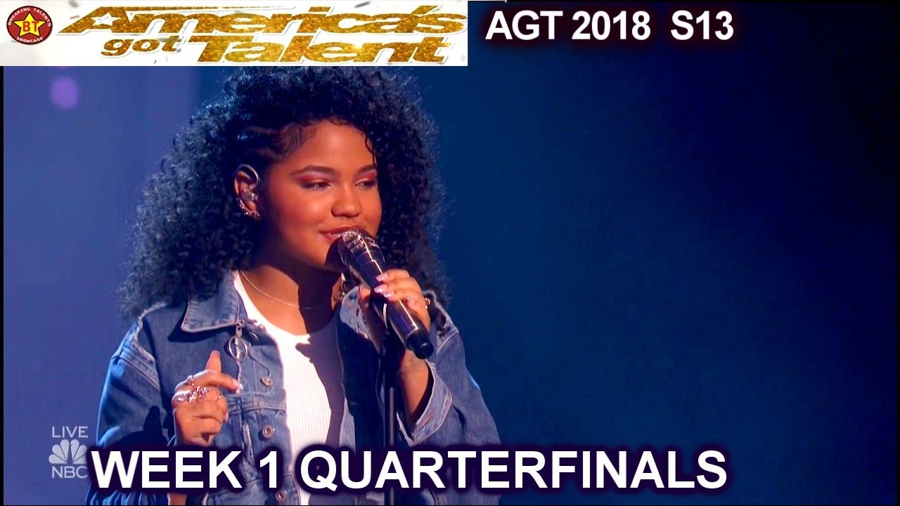 Amanda Mena  “What About Us” AWESOME Spanish-English Quarterfinals 1 America's Got Talent 2018 AGT