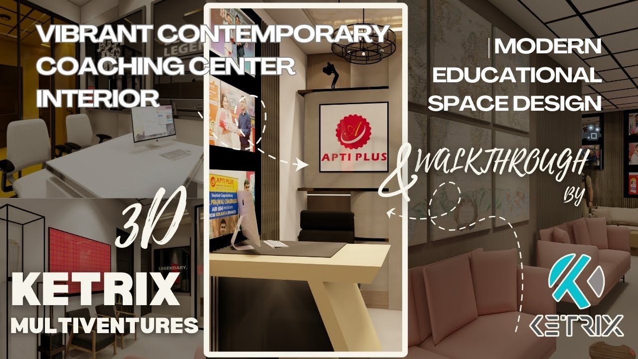Vibrant Contemporary Coaching Center Interior | Modern Educational Space Design Walkthrough 🎥🎓