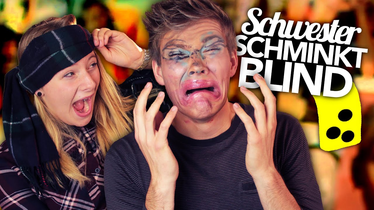 BLIND SCHMINKEN - STUFF YOUR MOUTH Challenge | Joey's Jungle