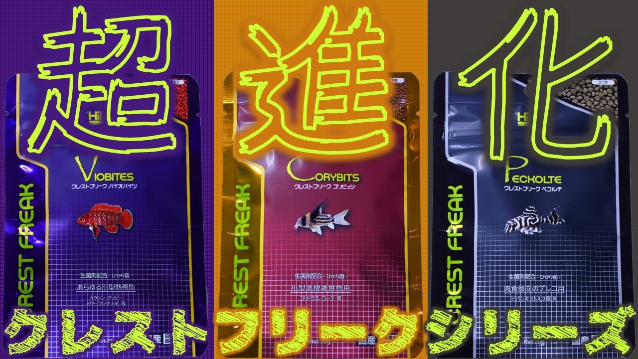 【餌】キョーリンが本気を出して熱狂的な熱帯魚愛好家のニーズを追求した新作。円盤型じゃなくて顆粒タイプの方が断然良い!クレストフリーク バイオバイツ/コリビッツ/ペコルテ【ふぶきテトラ】