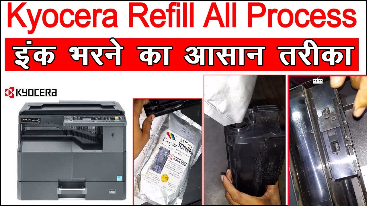 how to refill Kyocera Taskalfa 1800 toner cartridge | Kyocera 1800/2200 Printer Refill in A Minute
