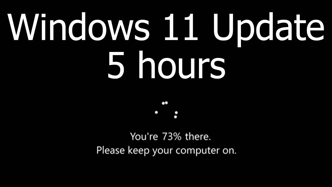 Windows 11 Update Screen 5 hours REAL COUNT in 4K UHD !