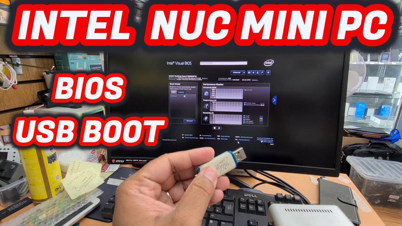 Как войти в BIOS с USB-загрузки на Intel Nuc Mini PC