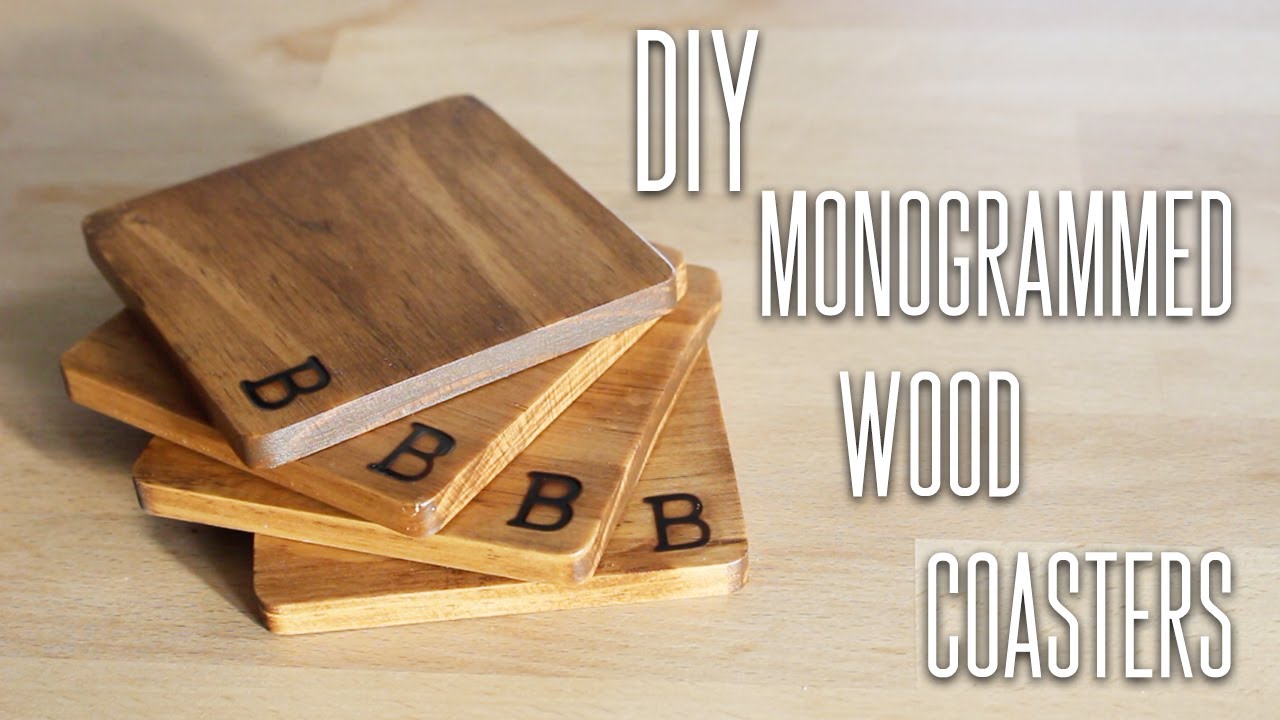DIY | Monogrammed Wood Coasters