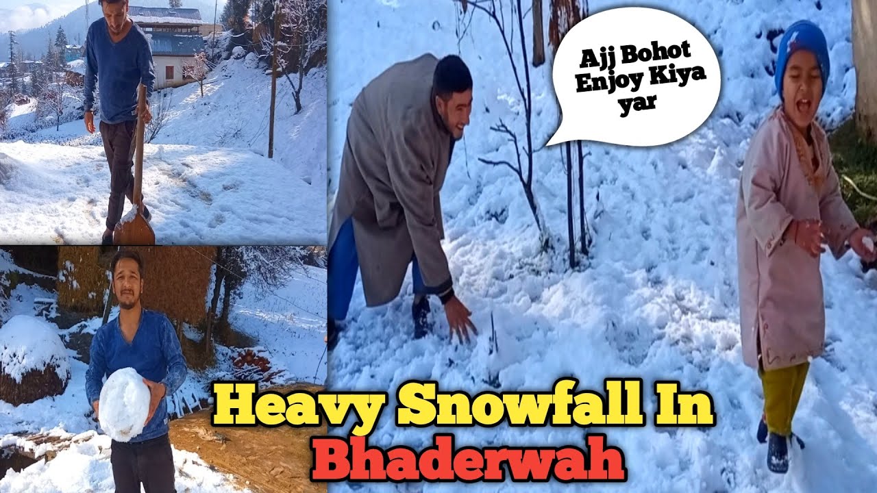 Snowfall In My Village || First Snow Fall Of This Year#viral
