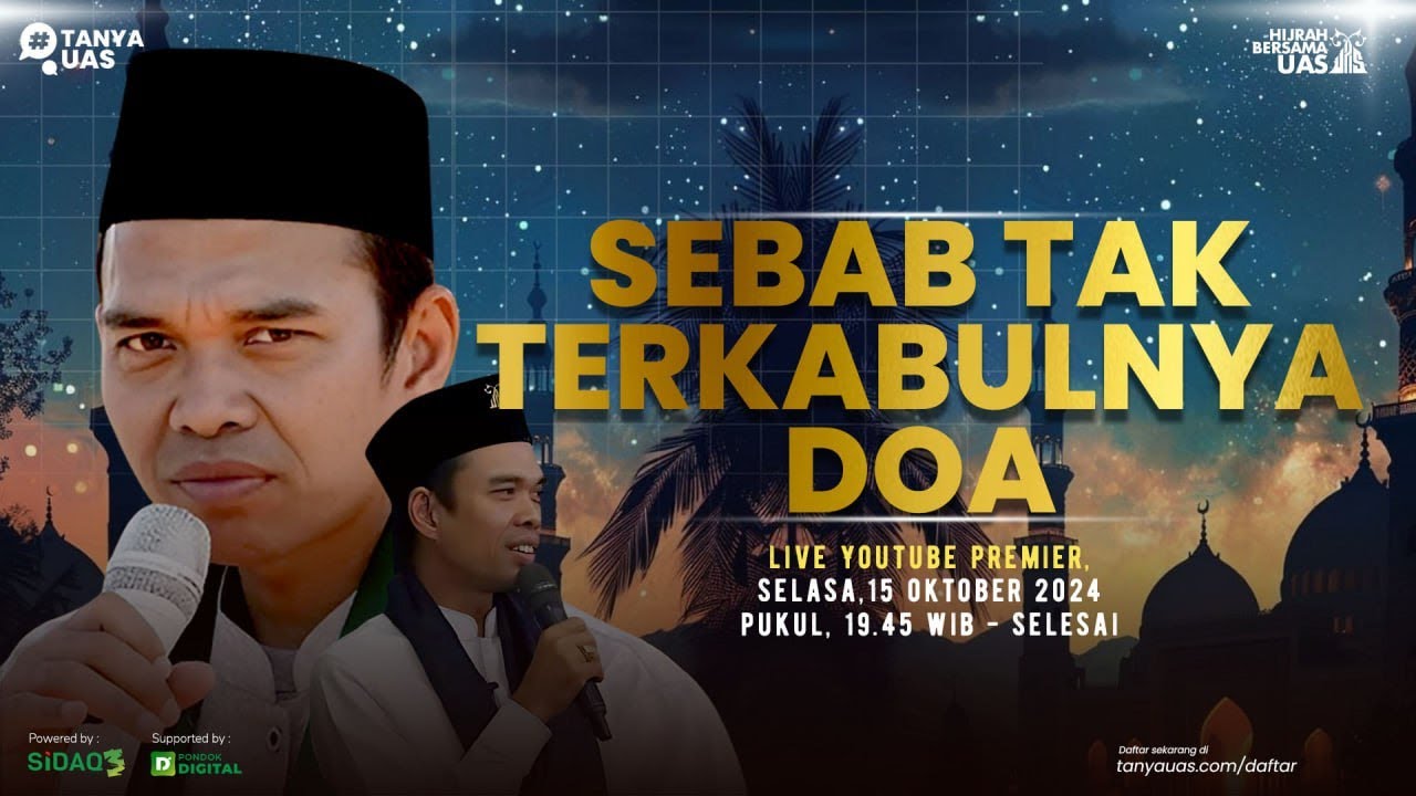 LIVE YOUTUBE - SEBAB TAK TERKABUL DOA