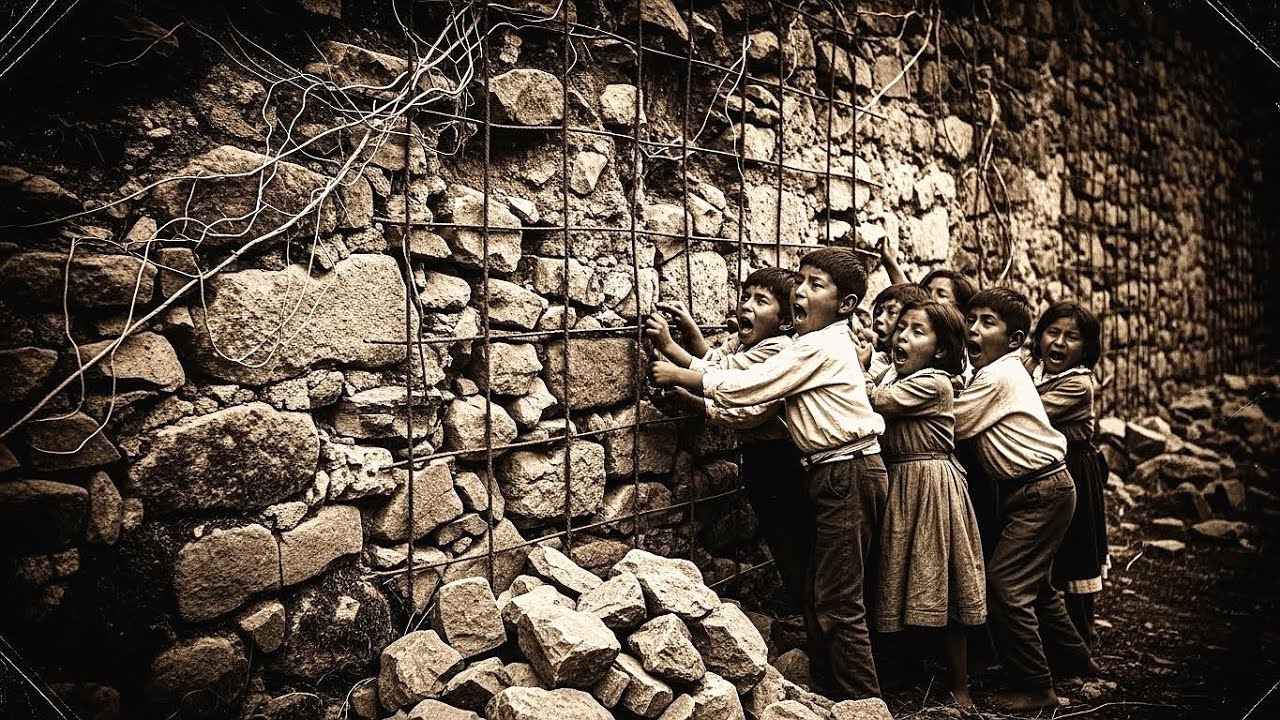 Cuando los niños reforzaban una pared antigua en Querétaro, sus gritos comenzaron de repente