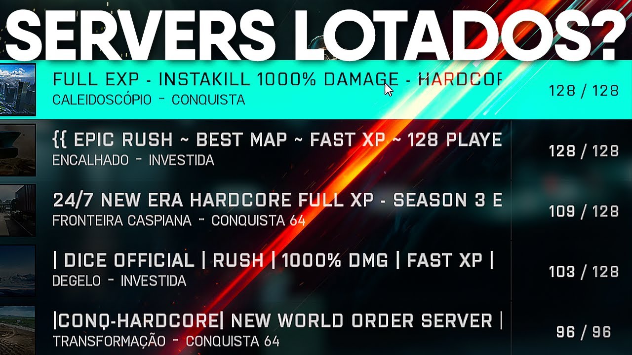 Como encontrar SERVIDORES sempre CHEIOS no Battlefield 2042
