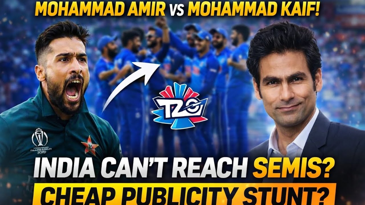 Mohammad Amir FIRES BACK at Mohammad Kaif 🔥 | “Check the Stats!” | India Semi Final Controversy