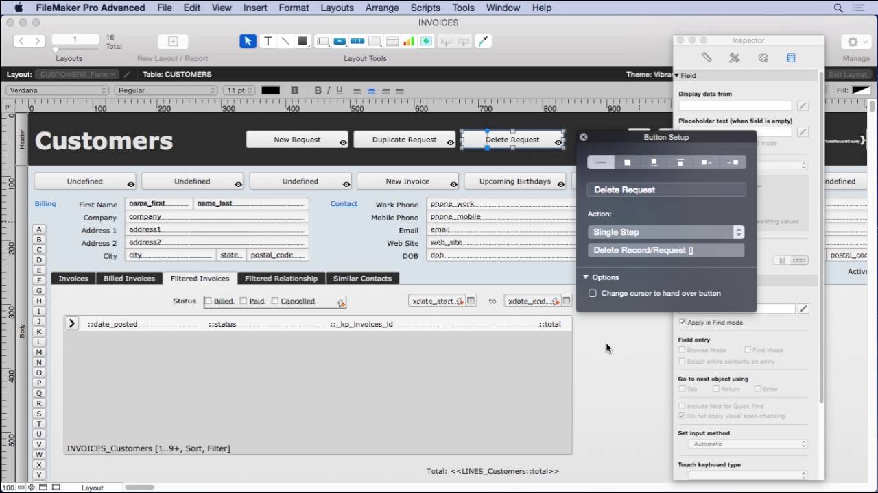 Hiding Objects in FileMaker