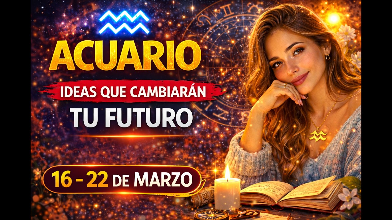 ACUARIO ♒ Semana del 16 al 22 de Marzo | Ideas que Pueden Cambiar tu Futuro