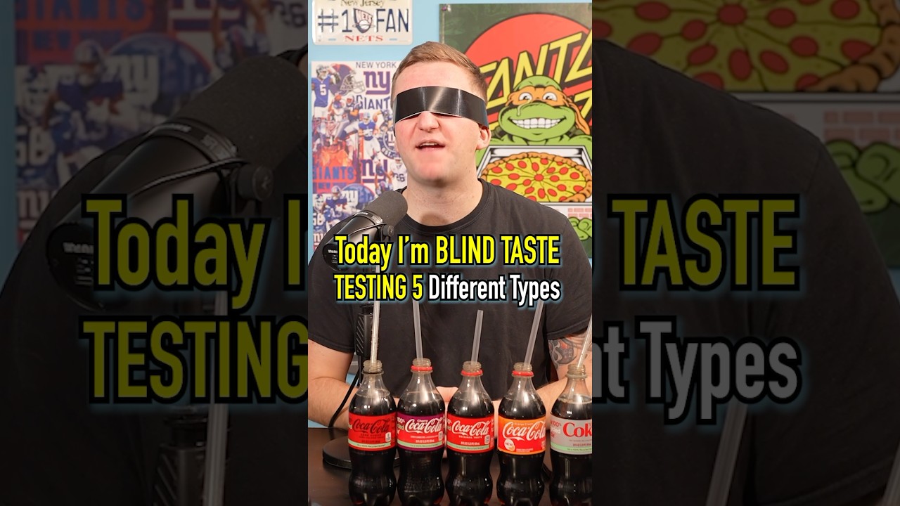 BLIND TASTE TESTING COCA COLA! Can He Match Them? #shorts #cocacola #soda #drink #tastetest #match