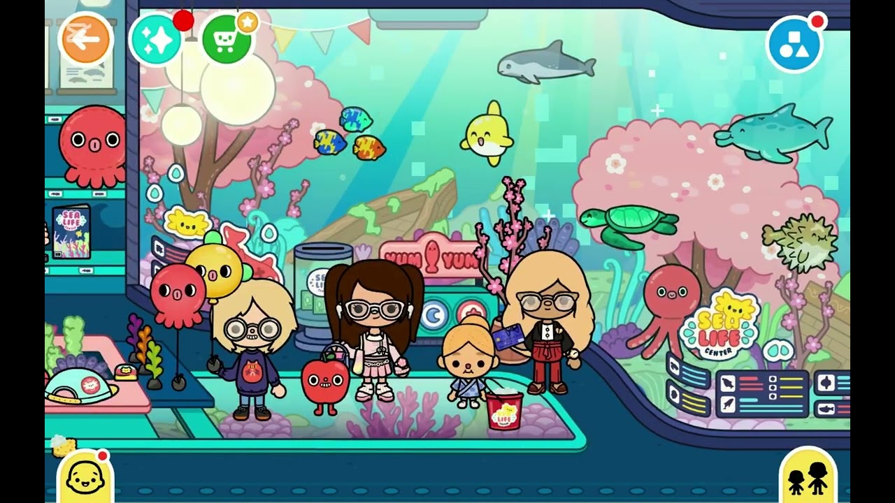 We are going to a restaurant in Toca Boca 