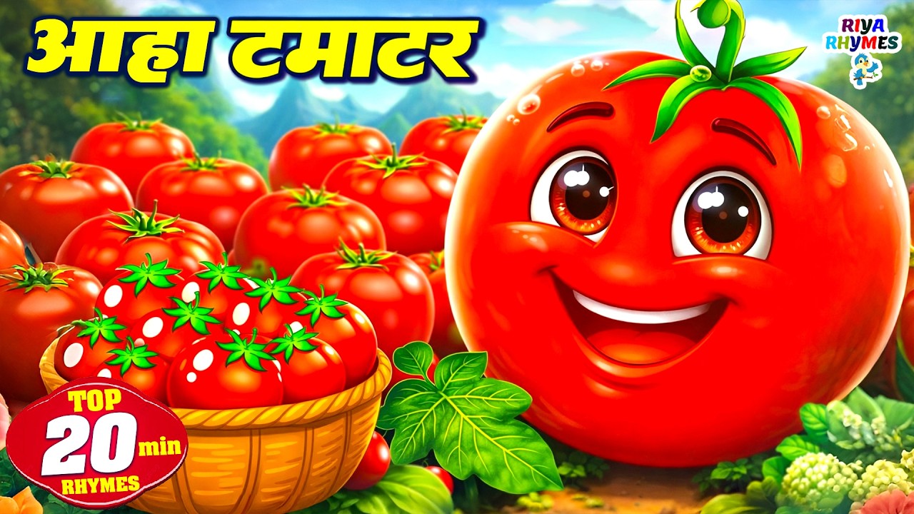 Aaha Tomato | Aaha Tamatar Bade Mazedar | Kids Rhyme | Hindi Nursery Rhymes | Kids Songs