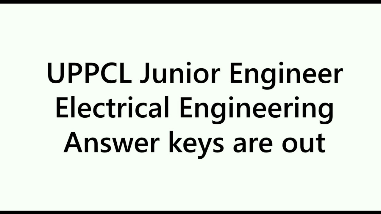 UPPCL Answer keys are out download your response