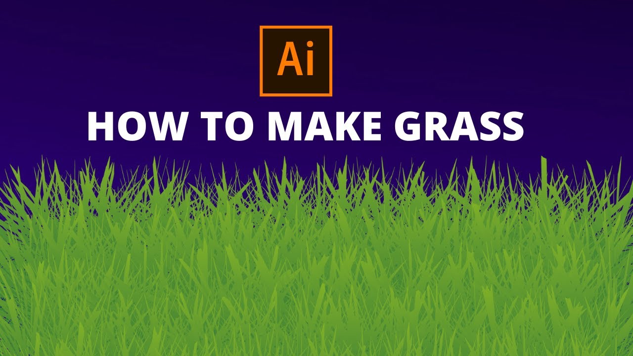 How to make Grass Texture in Adobe illustrator Tutorial