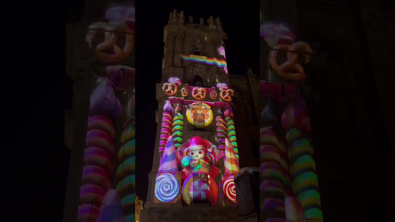 Amazing Video Mapping for Christmas on Malaga Cathedral 2022 #malaga #malagaspain #christmas2022